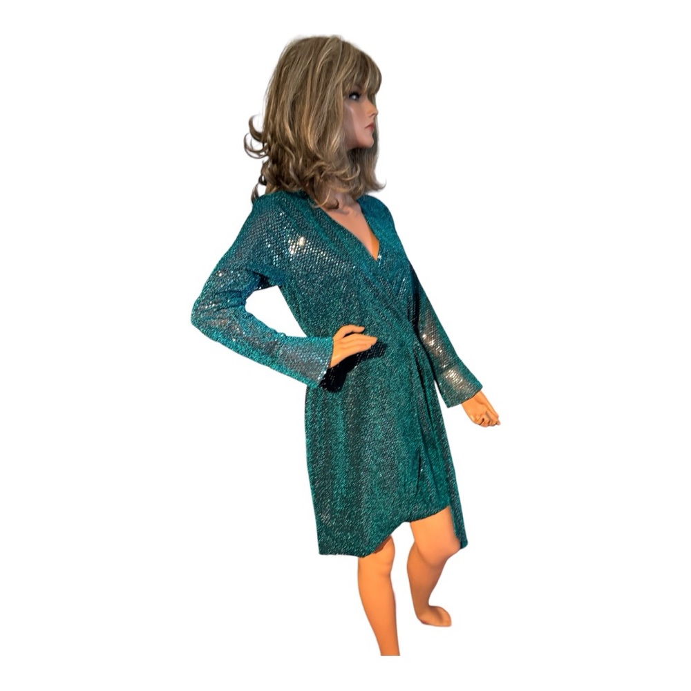 NWT TEAL SEQUIN COCKTAIL PARTY DRESS